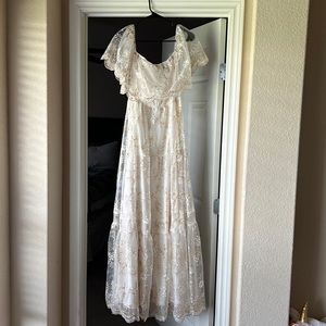 Embroidered Floral Maxi Dress